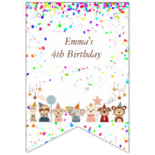 Bannière À Fanions Animaux de fête personnalisables (Premier drapeau)