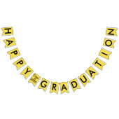 Bannière À Fanions ANNÉE DE DIPLÔME Jaune Noir (Tout)
