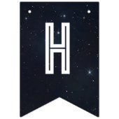 Bannière À Fanions Anniversaire d'astronaute dans l'espace (Deuxième drapeau)