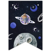 Bannière À Fanions Anniversaire d'astronaute dans l'espace (Premier drapeau)