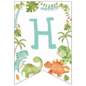 Bannière À Fanions Anniversaire de Dinosaur (Deuxième drapeau)