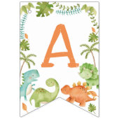 Bannière À Fanions Anniversaire de Dinosaur (Troisième drapeau)