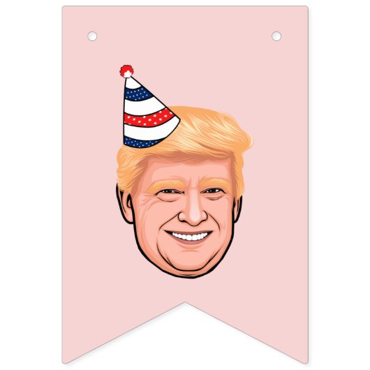 BANNIÈRE À FANIONS ANNIVERSAIRE DE DONALD TRUMP (Deuxième drapeau)