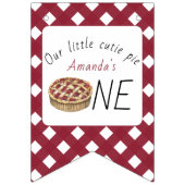 Bannière À Fanions Anniversaire de enfant de secteurs aquarelle (Premier drapeau)