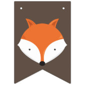 Bannière À Fanions Anniversaire de enfant Fox Woodland (Premier drapeau)