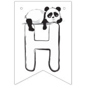 Bannière À Fanions Anniversaire de enfant Panda moderne amusant (Deuxième drapeau)