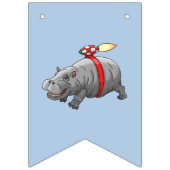 Bannière À Fanions Anniversaire de Hippo Fusée (Premier drapeau)