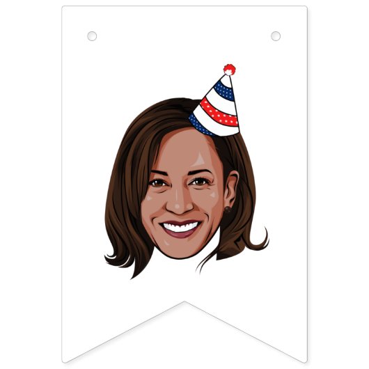Bannière À Fanions Anniversaire de Kamala Harris (Deuxième drapeau)