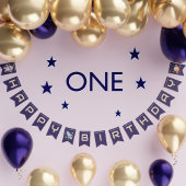 Bannière À Fanions Anniversaire de l'astronaute spatial Rocket & Plan