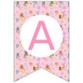 Bannière À Fanions Anniversaire de Mermaid (Troisième drapeau)