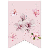 Bannière À Fanions Anniversaire de Pink Magnolia (Premier drapeau)