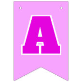 Bannière À Fanions Anniversaire de PINK mignonne (Deuxième drapeau)