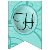 Bannière À Fanions Anniversaire du Panda Turquoise (Deuxième drapeau)