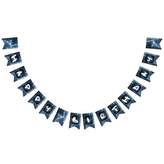 Bannière À Fanions Anniversaire du Superhéros du garçon afro-américai (Tout)