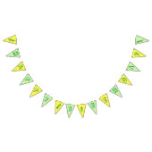 Bannière À Fanions Anniversaire Jaune Alligator Vert Crocodile (Tout)