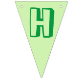 Bannière À Fanions Anniversaire Jaune Alligator Vert Crocodile (Deuxième drapeau)