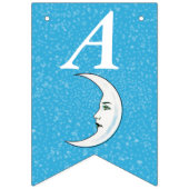 Bannière À Fanions Anniversaire Lune Blanche Croissant Avec Étoiles V (Deuxième drapeau)