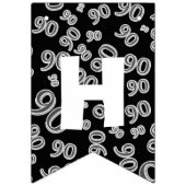 Bannière À Fanions Anniversaire noir et blanc audacieux de joyeux (Deuxième drapeau)