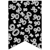 Bannière À Fanions Anniversaire noir et blanc audacieux de joyeux (Premier drapeau)