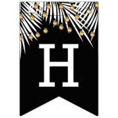 Bannière À Fanions Anniversaire noir et or (Deuxième drapeau)