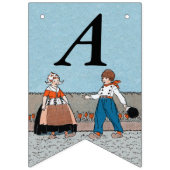 Bannière À Fanions Anniversaire Petit Néerlandais garçon et fille Rou (Deuxième drapeau)