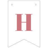 Bannière À Fanions Anniversaire rose arc-en-ciel du mignon Boho (Deuxième drapeau)