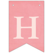 Bannière À Fanions Anniversaire texturisé rustique rose d'Ombre (Deuxième drapeau)