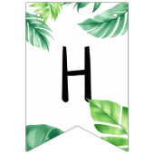 Bannière À Fanions Aquarelle Bleu Trex Vert Enfants 3e anniversaire (Premier drapeau)