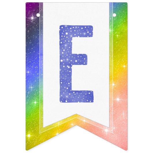 Bannière À Fanions Aquarelle bleue L'amour est l'amour arc-en-ciel LG (Sizième drapeau)