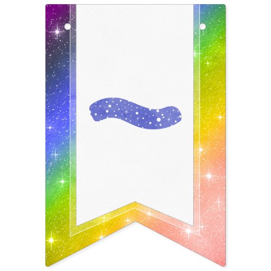 Bannière À Fanions Aquarelle bleue L'amour est l'amour arc-en-ciel LG (Premier drapeau)