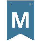 Bannière À Fanions Aquarelle de Noël classique Blue Snowman (Premier drapeau)