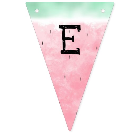 Bannière À Fanions Aquarelle de pastèque (Deuxième drapeau)