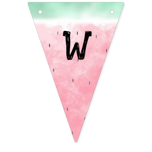 Bannière À Fanions Aquarelle de pastèque (Premier drapeau)