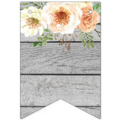 Bannière À Fanions Aquarelle en bois clair Fleurs florales (Troisième drapeau)