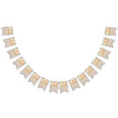 Bannière À Fanions Aquarelle en bois clair Fleurs florales (Tout)