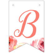Bannière À Fanions Aquarelle Florale bébé dans le Baby shower en fleu (Deuxième drapeau)