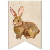 Bannière À Fanions Aquarelle Lapin De Pâques Lapin. (Premier drapeau)