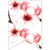 Bannière À Fanions Aquarelle moderne japonais Mariage de fleurs de ce (Premier drapeau)