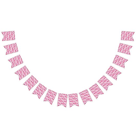 Bannière À Fanions Aquarelle rose Fleur (Tout)