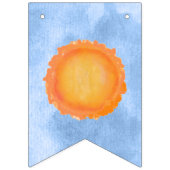 Bannière À Fanions Aquarelle Soleil Et Planètes Jeu De Décor (Deuxième drapeau)