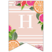 Bannière À Fanions Aquarelle Tropical Citrus Jour minimal (Deuxième drapeau)