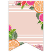 Bannière À Fanions Aquarelle Tropical Citrus Jour minimal (Premier drapeau)