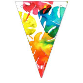 Bannière À Fanions Aquarelle Tropical Feuille mariage monogramme (Troisième drapeau)