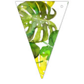 Bannière À Fanions Aquarelle Tropical Feuille mariage monogramme (Deuxième drapeau)