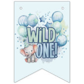 Bannière À Fanions Aquarelle Wild One 1er anniversaire (Deuxième drapeau)