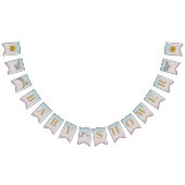 Bannière À Fanions Arc-ciel personnalisé-nuages-soleil thème-rose&ble (Tout)