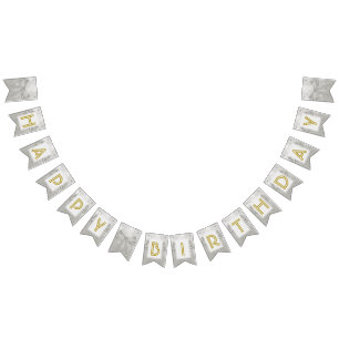 Bannière À Fanions arc d'argent du ☆HAPPY BIRTHDAY☆