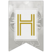 Bannière À Fanions arc d'argent du ☆HAPPY BIRTHDAY☆ (Deuxième drapeau)