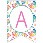 Bannière À Fanions Arc-en-ciel de la fête d'anniversaire joyeuse (Troisième drapeau)