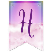 Bannière À Fanions Arc en ciel et nuages Fairy Anniversaire (Deuxième drapeau)